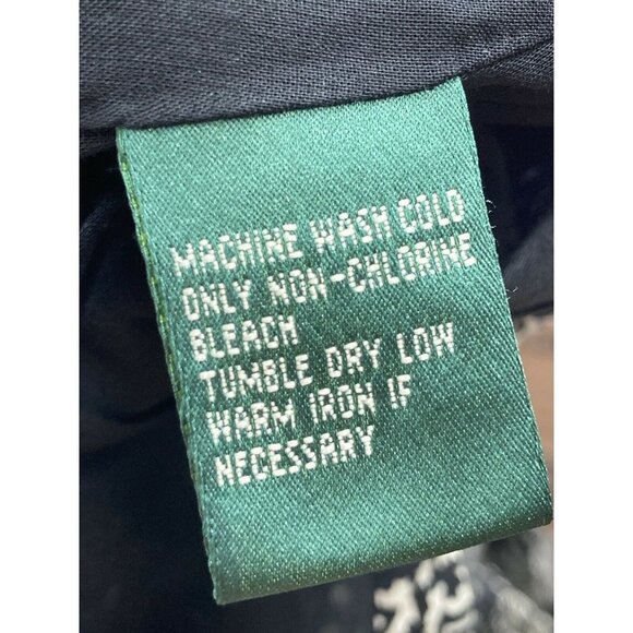 Ralph Lauren Petite Tier Skirt 4 4P Black Paisley - Picture 7 of 7